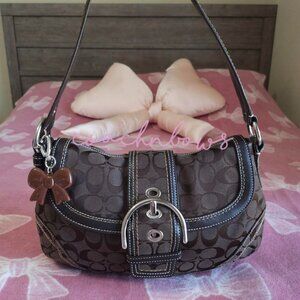 🤎 Y2K Vintage Coach Brown Large Soho Signature C's...